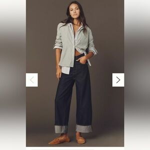 Good American Dark Wash Good Standard Baggy Jeans Low Rise Straight